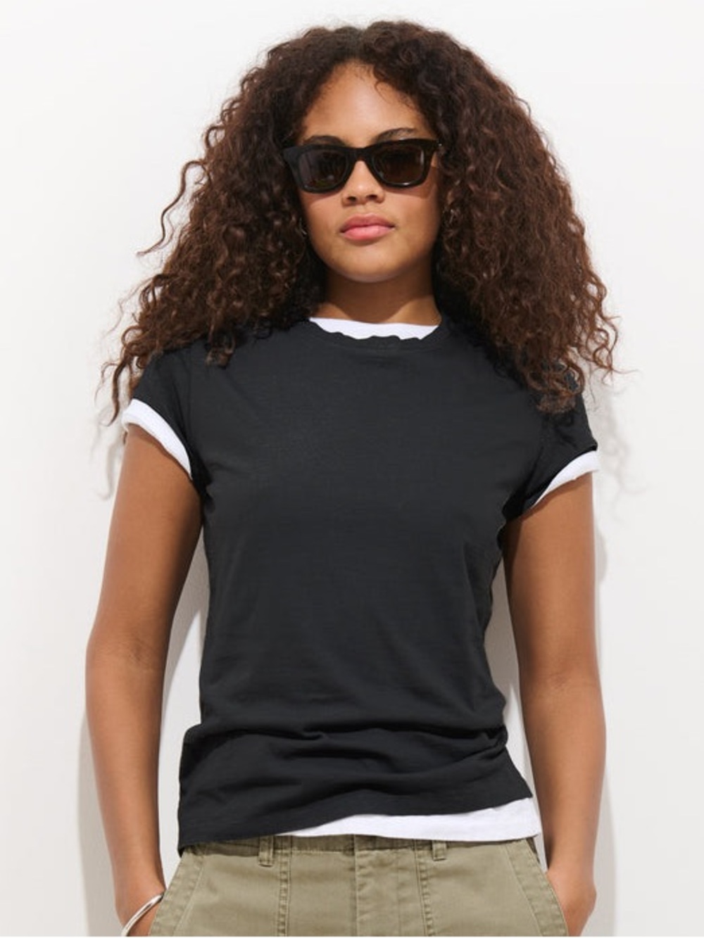 Alex Mill Black T Shirt Medium NWT Cotton Modal Minimalist Classic